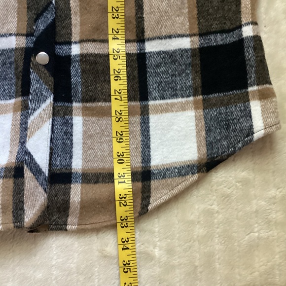 T H M L PLAID PRINT LONG SLEEVE SHIRT DRESS - Picture 9 of 16